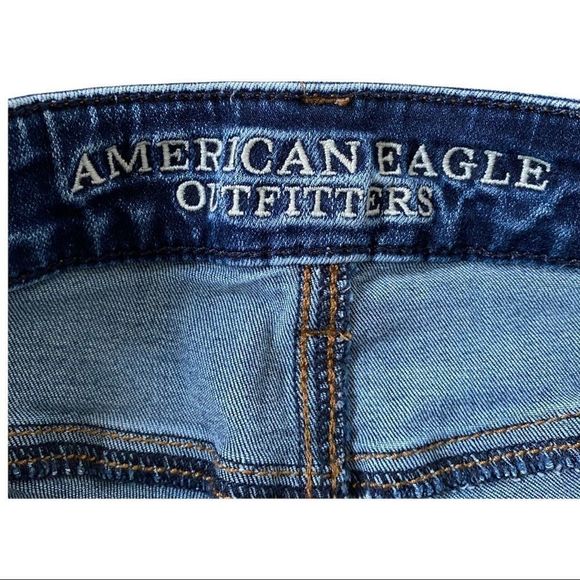 American Eagle super stretch high waisted jegging jeans medium wash size 2 EUC - Picture 3 of 7